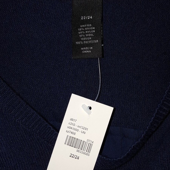 Lane Bryant Size 22/24 Navy 3/4 Sleeve Sweater - Picture 4 of 6